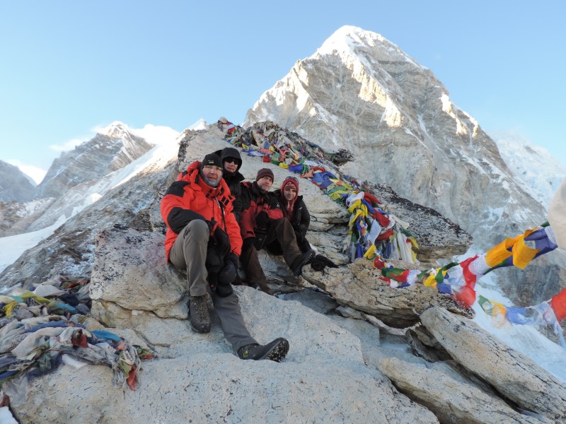 Der <strong>Kala Patthar</strong> mit weit über 5.000 m Höhe wurde noch am selben Abend bestiegen, um sensationelle Bilder vom Everest in der Abendsonne zu erstellen.